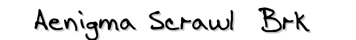 Ænigma Scrawl (BRK) font